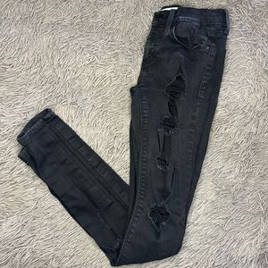 ~MUDD FLX STRETCH : Black Ripped Jeans